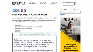 Free 60 Question Next Generation ACCUPLACER Practice Test