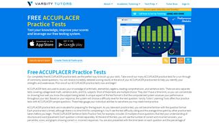 Free ACCUPLACER Practice Tests - Varsity Tutors