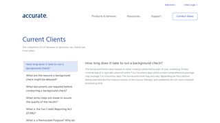 Client Support | Accurate | Background Check Services | Employment ...