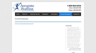 Current Employees | Accurate Staffing