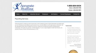 Payrolling Services | Accurate Staffing