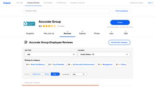 Working at Accurate Group: Employee Reviews | Indeed.com