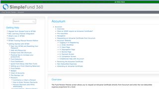 Accurium - Simple Fund 360 Getting Started - BGL Help