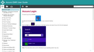 Accuro EMR User Guide - Accuro Login - QHR EMR Services