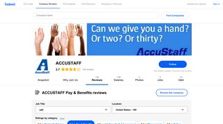 Working at ACCUSTAFF: Employee Reviews about Pay & Benefits ...