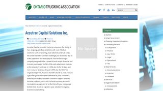 Accutrac Capital Solutions Inc. Ontario Trucking Association - Ontario ...