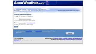 Change My Email Options - AccuWeather.com Alerts™ Email