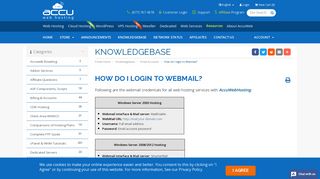 How do I login to Webmail? - Knowledgebase - AccuWebHosting