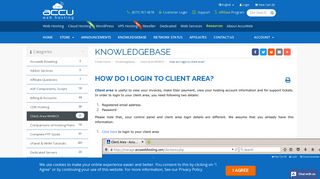 How do I login to client area? - Knowledgebase - AccuWebHosting
