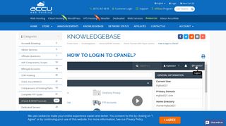 How to login to cPanel? - Knowledgebase - AccuWebHosting