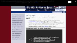 General Motors - National Automotive Service Task Force