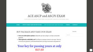 BUY PACKAGE AND TAKE OUR EXAM – ACE ASCP and ASCPi EXAM
