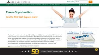 ACE Employment | ACE Cash Express