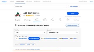 Working at ACE Cash Express: 289 Reviews about Pay & Benefits ...
