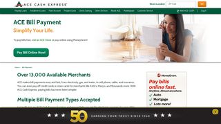 ACE Bill Payment Services – Pay Express Bills | ACE Cash Express