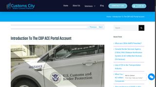 Introduction To The CBP ACE Portal Account | ACE Portal | Customs City