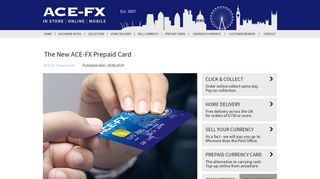 The New ACE-FX Prepaid Card