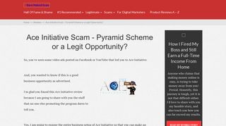 Ace Initiative Scam - Pyramid Scheme or a Legit Opportunity?