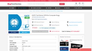 GATE Test Series 2019 for Computer Engg By ACE Engineering ...