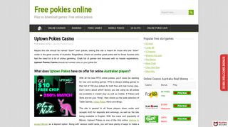 Uptown Pokies Casino Australia - Login, coupon codes, no deposit ...