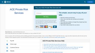 ACE Private Risk Services: Login, Bill Pay, Customer Service and ...