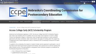 Access College Early (ACE) Scholarship Program | Nebraska's ...