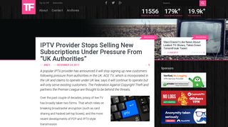 IPTV Provider Stops Selling New Subscriptions Under Pressure From ...