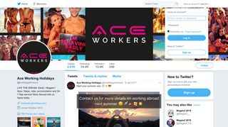 Ace Working Holidays (@AceMagaWorkers) | Twitter