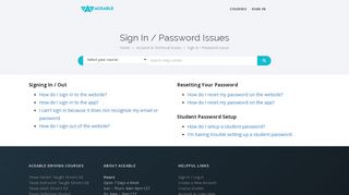 Sign In / Password Issues - Aceable Help Center