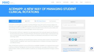 ACEMAPP: A New Way of Managing Student Clinical Rotations ...