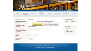 Login | The American Council on Education