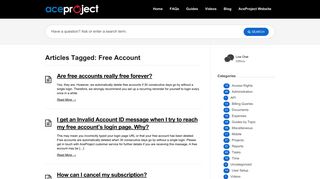 Free Account – AceProject Help