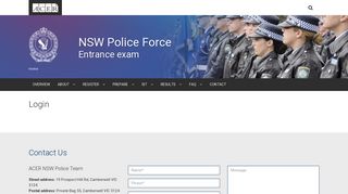 Login - NSW Police - ACER NSW Police Team - Australian Council for ...