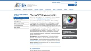 Your ACERA Membership - ACERA