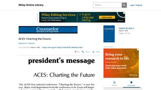 ACES: Charting the Future - Mitchell - 1989 ... - Wiley Online Library
