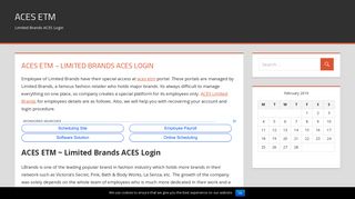 ACES ETM • Limited Brands ACES Login