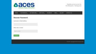 Recover Password | Welcome to ACES