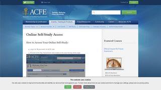 Association of Certified Fraud Examiners - Online Self-Study Access