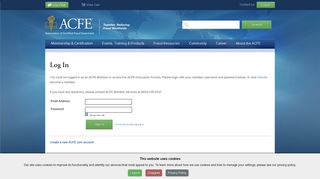 ACFE Login - Association of Certified Fraud Examiners