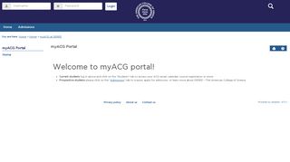 myACG at DEREE - Main View | Home | myACG Portal