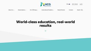 ACG Education: World-class education, real-world results