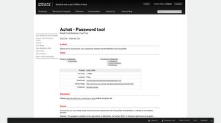 Cool Solutions: Achat - Password tool - Novell