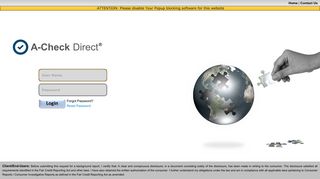 Login to A-Check Direct