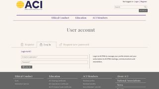 User account | ACI Financial Markets Association (ACIFMA)