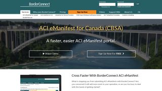 BorderConnect | ACI eManifest for Canada (CBSA)