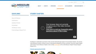 ACI – Missouri Chapter - Student Chapters