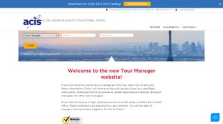 ACIS - Tour Manager Website