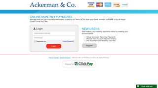 Ackerman & Co. | Online Tenant Payments - ClickPay