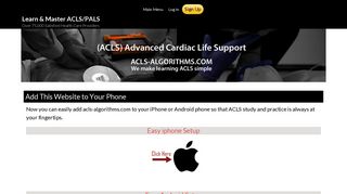 Study ACLS on phone | ACLS-Algorithms.com