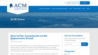 How to Pay Assessments on the Homeowner Portal | ACM Community ...